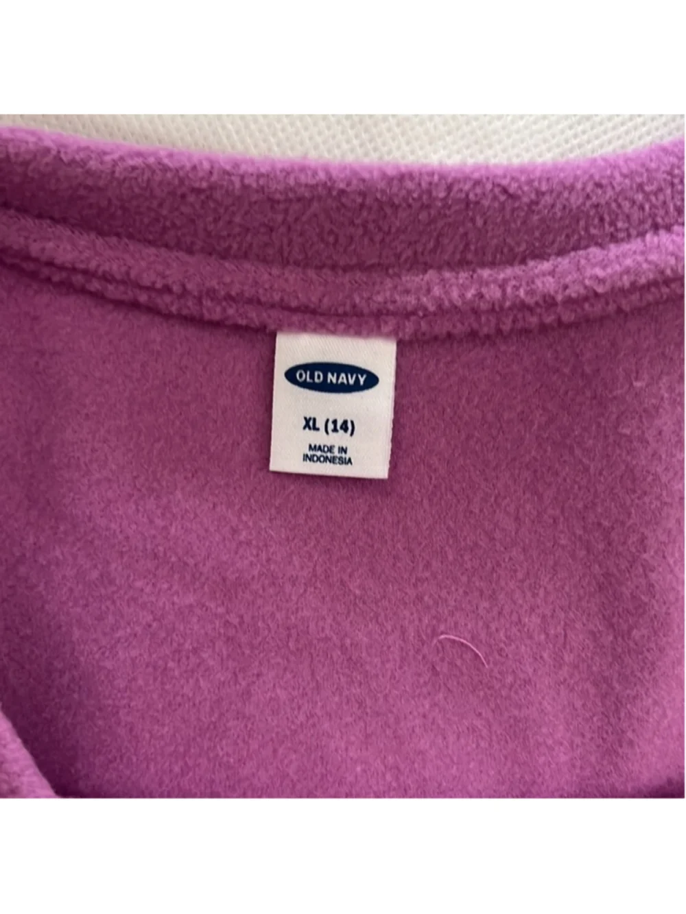 NWT Old Navy Girls Purple Micro Fleece Longsleeve crew neck pullover size XL 14